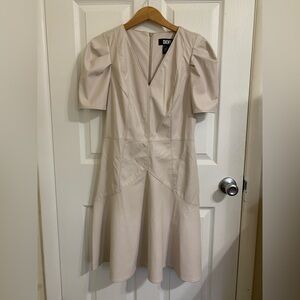 DKNY | Cream Faux Leather Dress Size 4